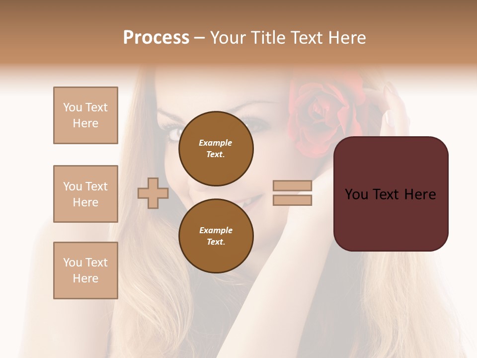 Flower Female Hair PowerPoint Template