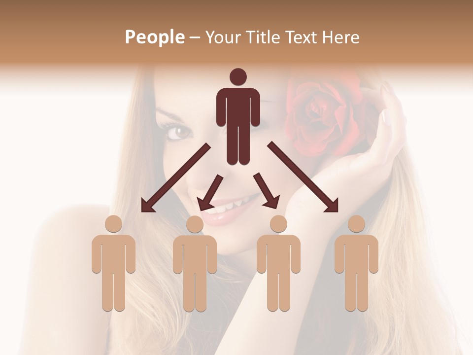 Flower Female Hair PowerPoint Template