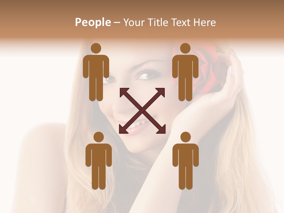 Flower Female Hair PowerPoint Template