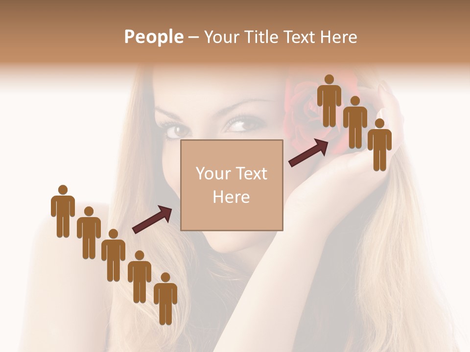 Flower Female Hair PowerPoint Template