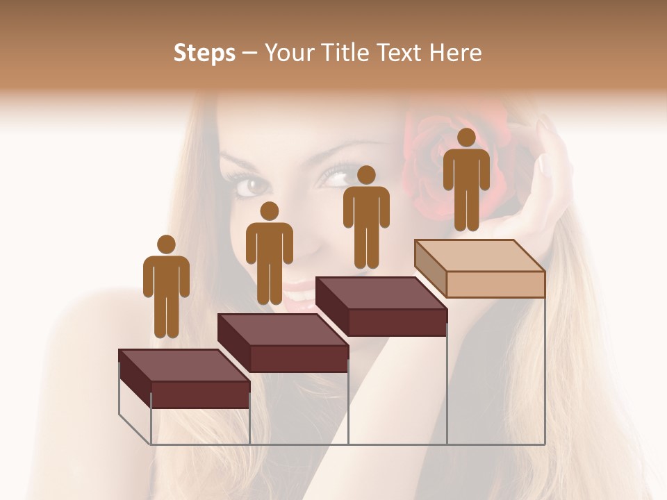 Flower Female Hair PowerPoint Template