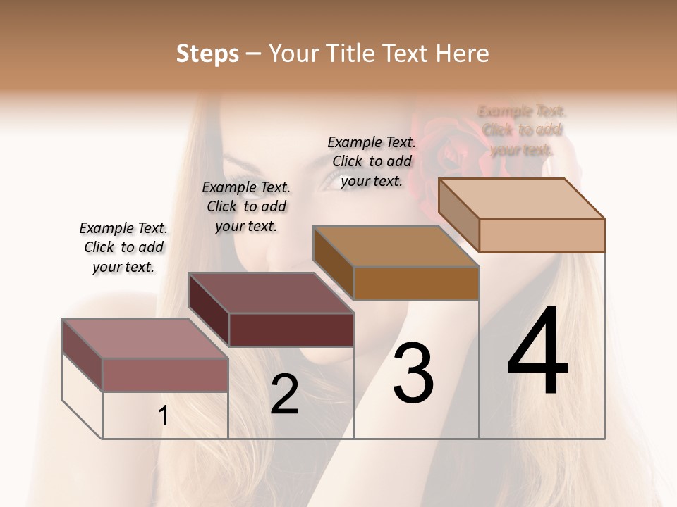 Flower Female Hair PowerPoint Template