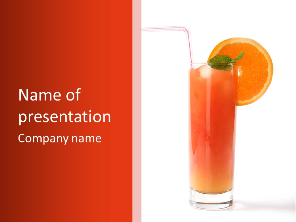 Food Sunrise Liquid PowerPoint Template