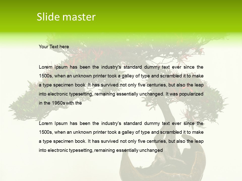 Bonsai Flower Release PowerPoint Template