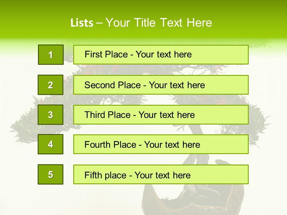 Bonsai Flower Release PowerPoint Template