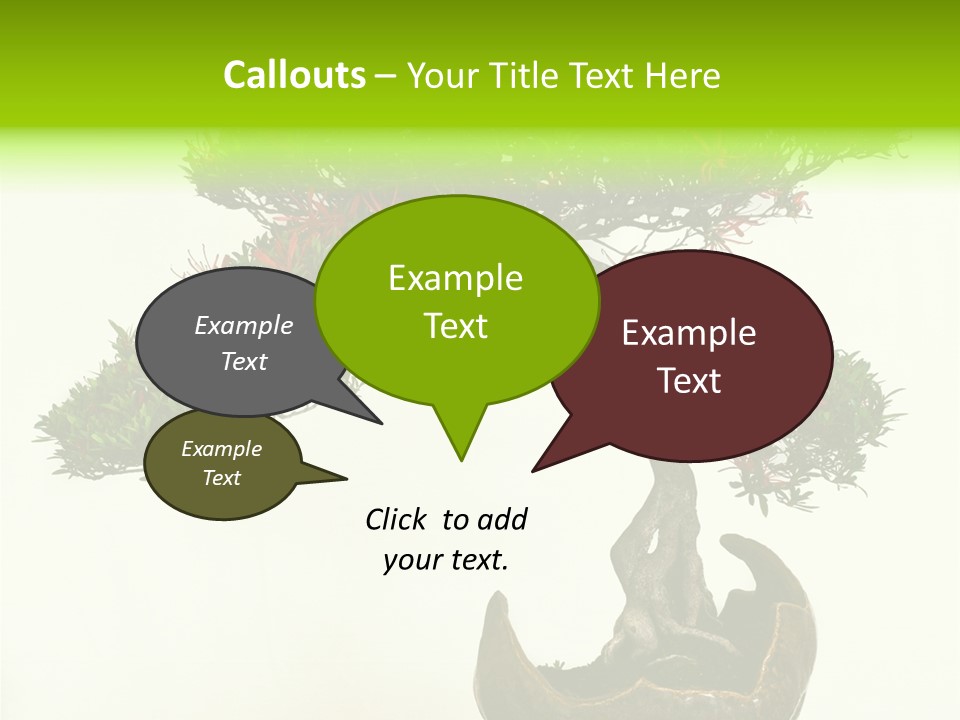 Bonsai Flower Release PowerPoint Template