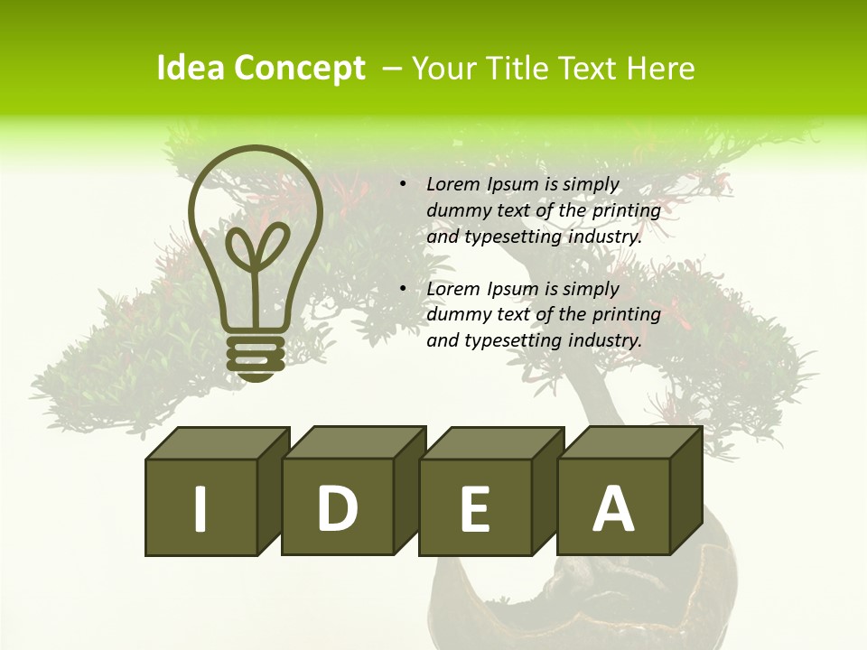 Bonsai Flower Release PowerPoint Template