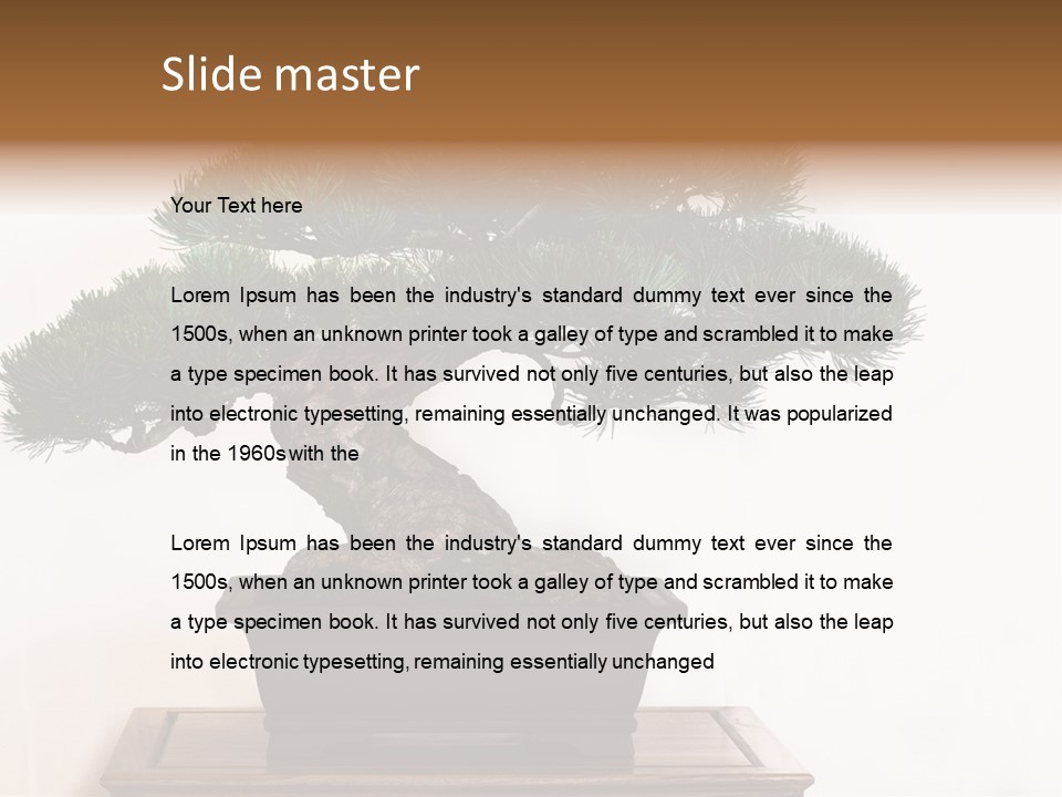Bonsai Conifer Release PowerPoint Template