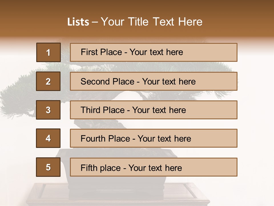 Bonsai Conifer Release PowerPoint Template