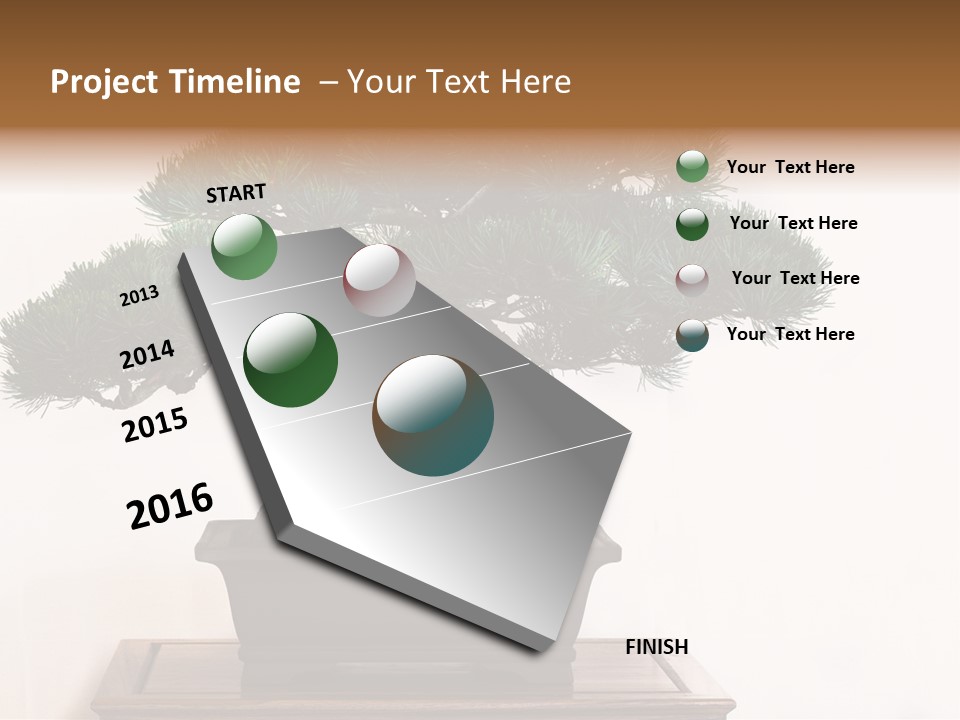 Bonsai Conifer Release PowerPoint Template