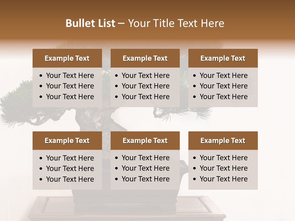 Bonsai Conifer Release PowerPoint Template
