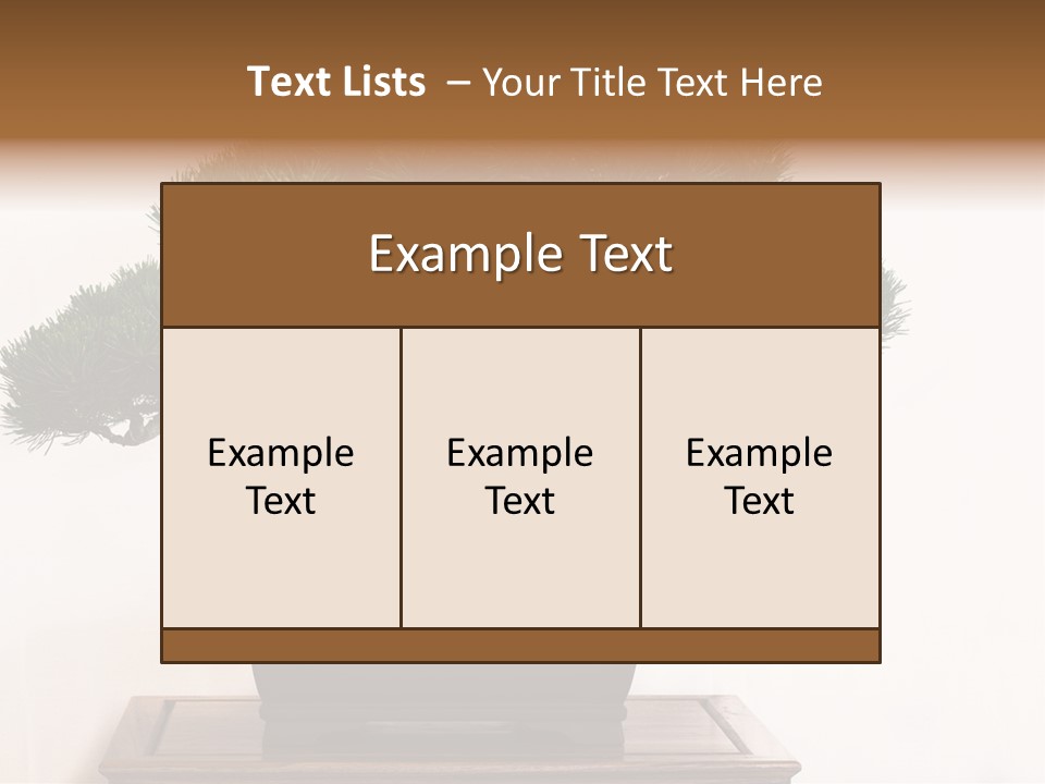 Bonsai Conifer Release PowerPoint Template