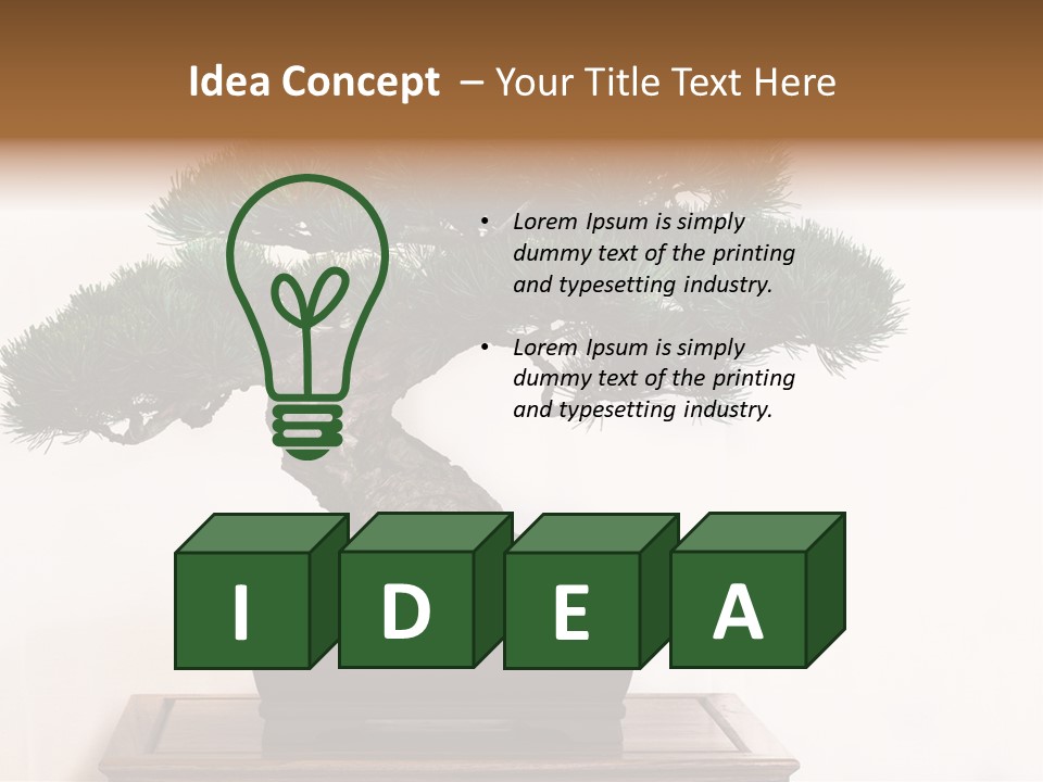 Bonsai Conifer Release PowerPoint Template