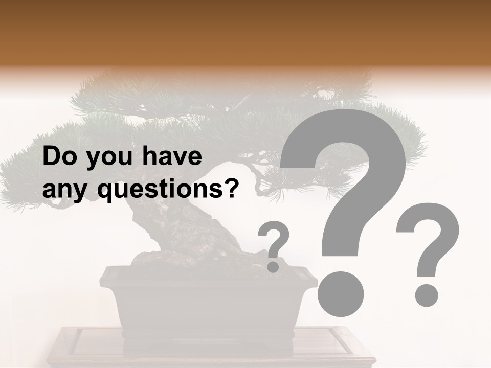 Bonsai Conifer Release PowerPoint Template