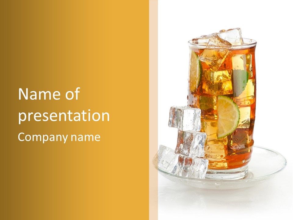 Ingredient Tea Glacue PowerPoint Template