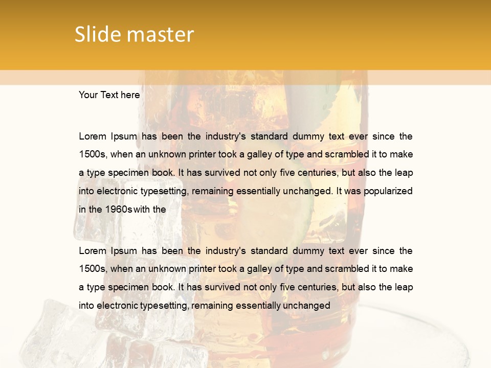 Ingredient Tea Glacue PowerPoint Template