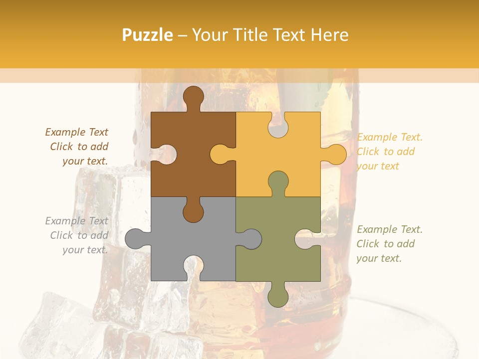 Ingredient Tea Glacue PowerPoint Template