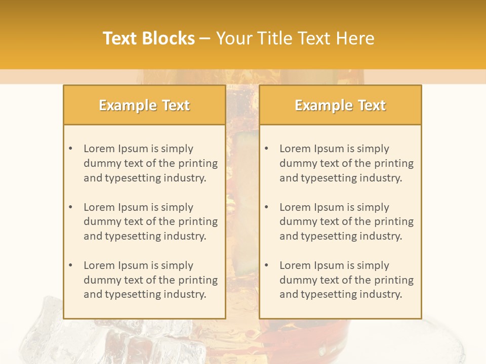 Ingredient Tea Glacue PowerPoint Template