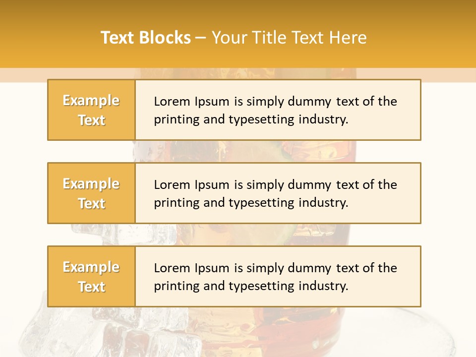Ingredient Tea Glacue PowerPoint Template
