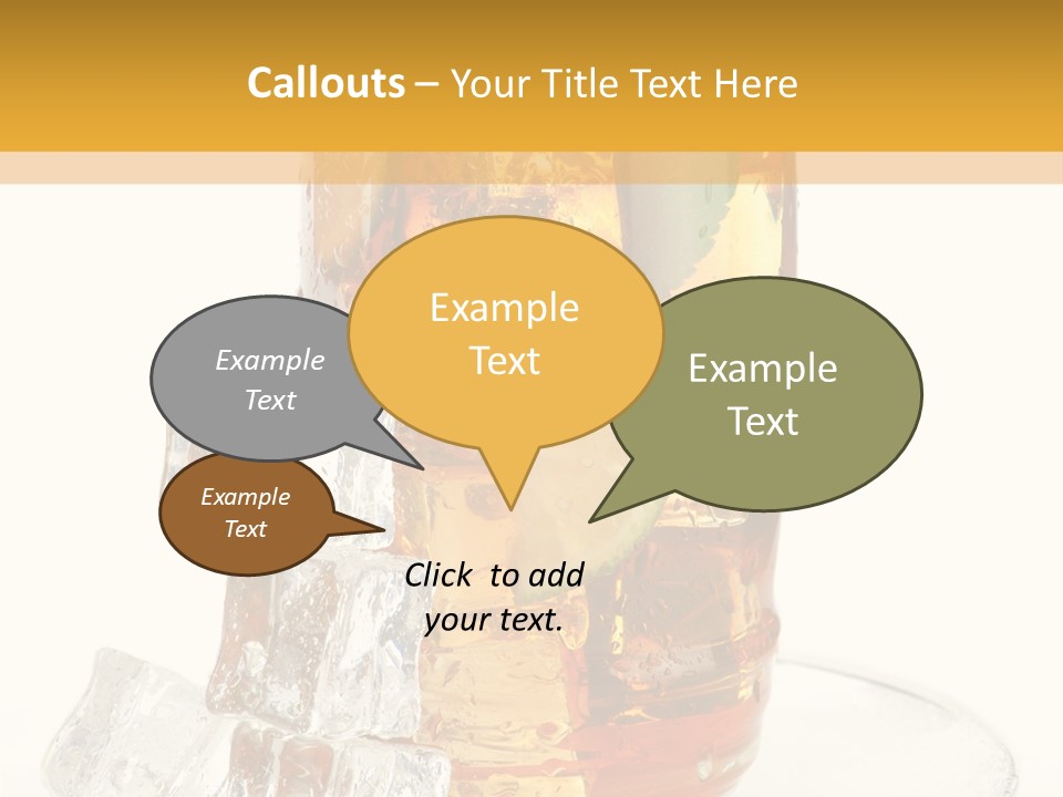 Ingredient Tea Glacue PowerPoint Template
