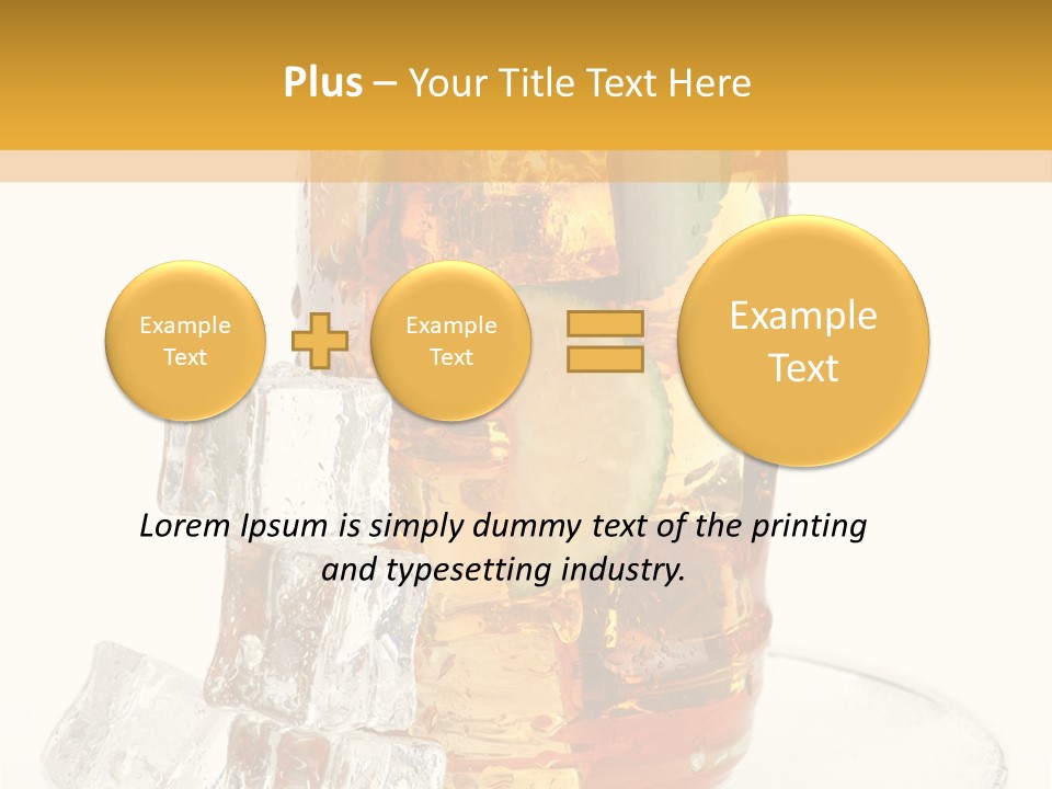 Ingredient Tea Glacue PowerPoint Template