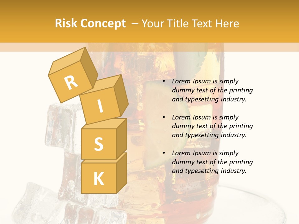 Ingredient Tea Glacue PowerPoint Template