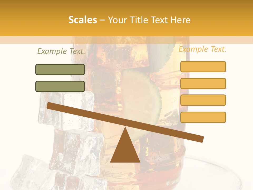 Ingredient Tea Glacue PowerPoint Template
