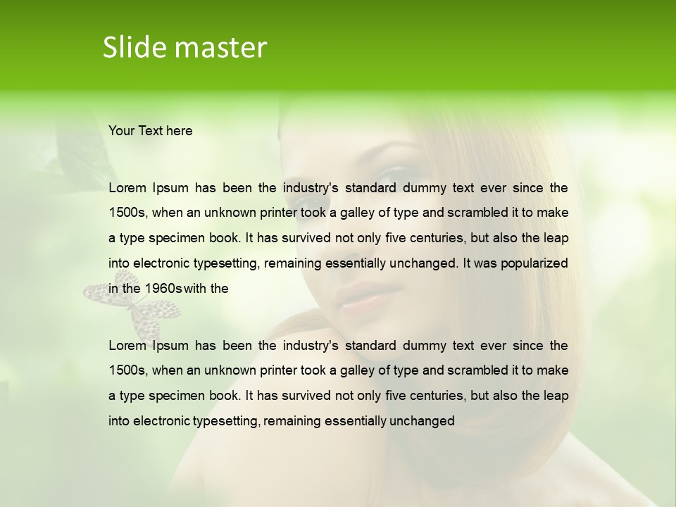 Woman Treatment Freshness PowerPoint Template