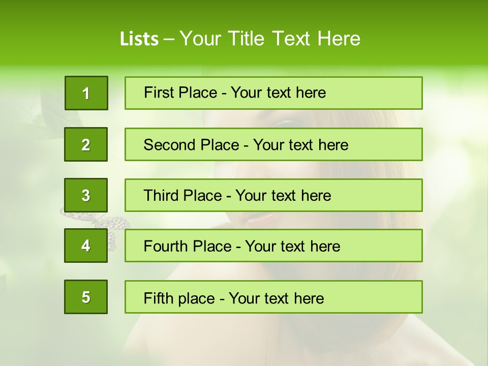 Woman Treatment Freshness PowerPoint Template