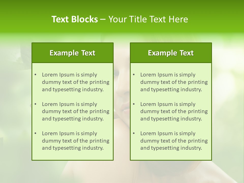 Woman Treatment Freshness PowerPoint Template