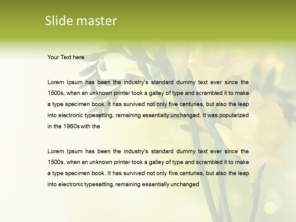 Copy Space Bloom Greeting PowerPoint Template