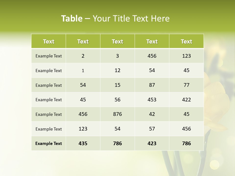 Copy Space Bloom Greeting PowerPoint Template