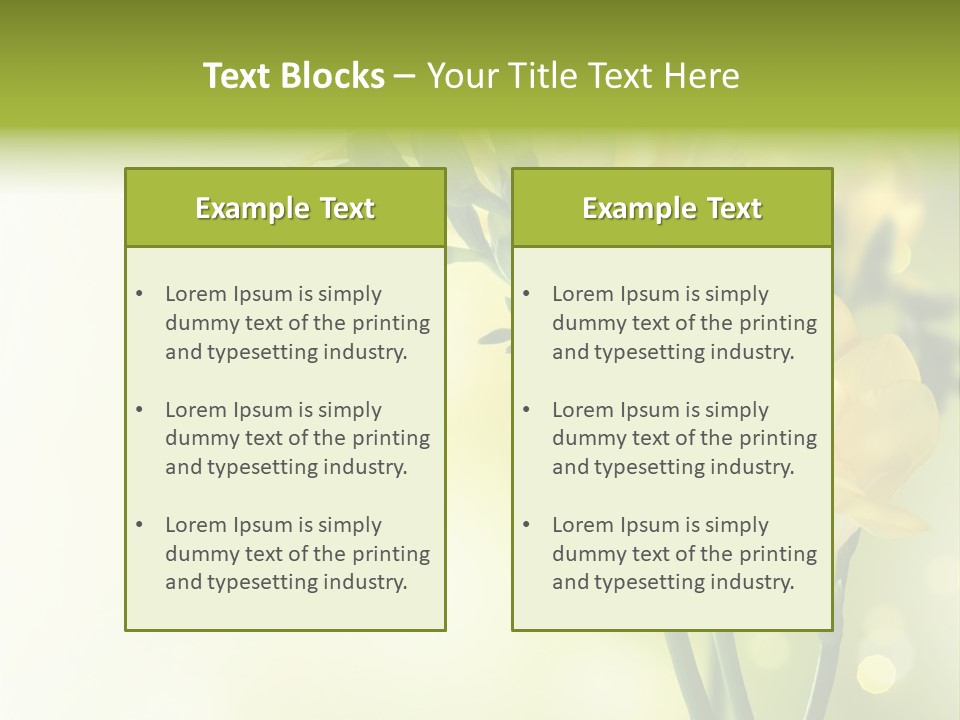 Copy Space Bloom Greeting PowerPoint Template