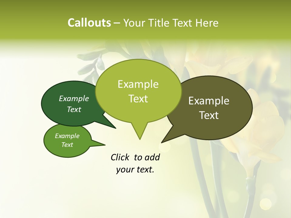 Copy Space Bloom Greeting PowerPoint Template