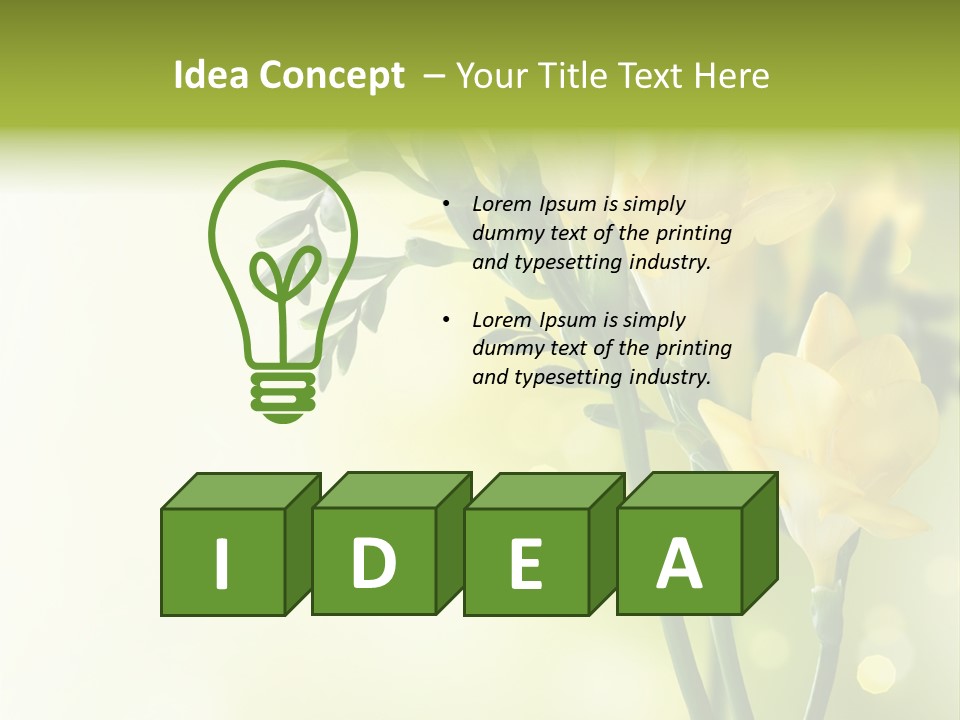 Copy Space Bloom Greeting PowerPoint Template