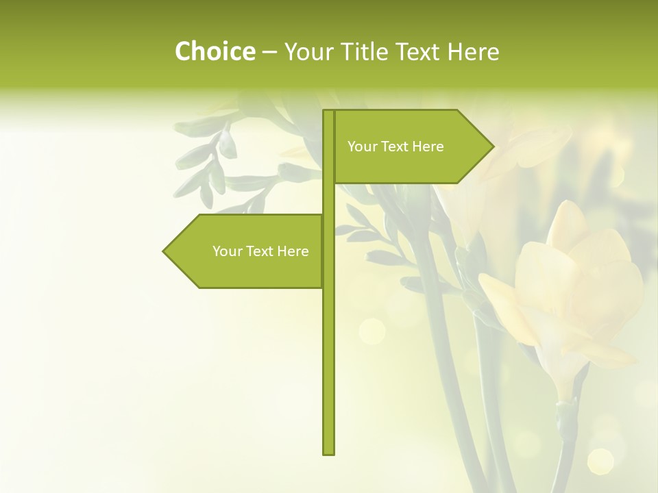 Copy Space Bloom Greeting PowerPoint Template