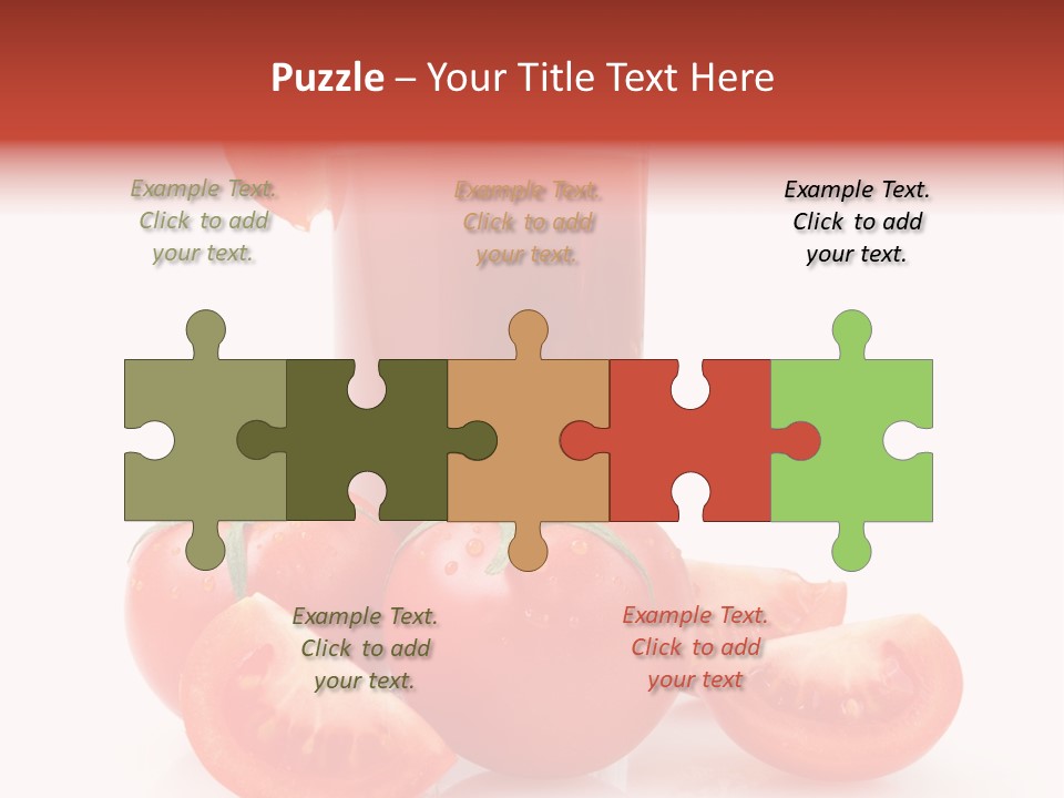 Glass Cut Vegetarian PowerPoint Template