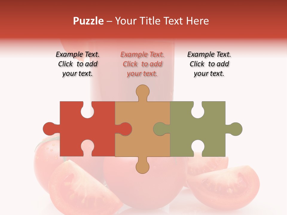 Glass Cut Vegetarian PowerPoint Template