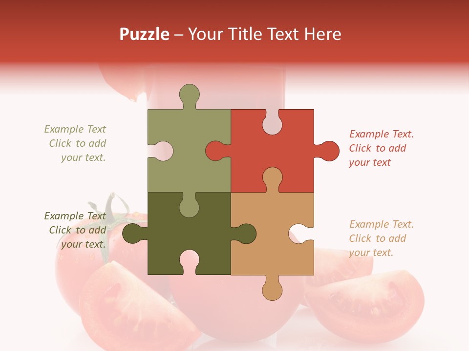 Glass Cut Vegetarian PowerPoint Template