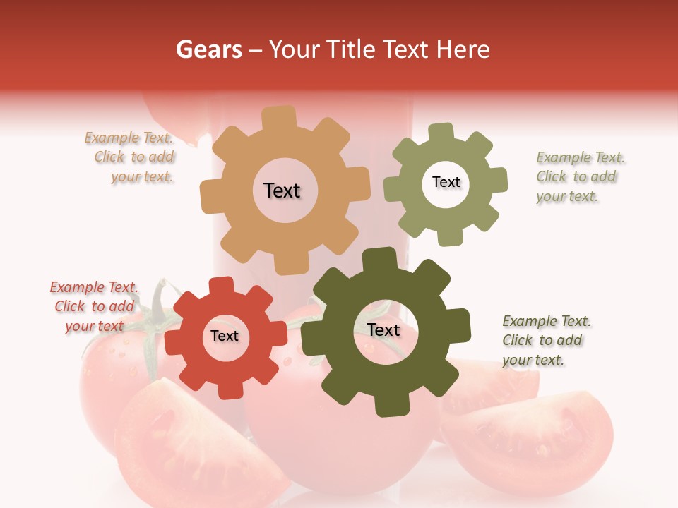 Glass Cut Vegetarian PowerPoint Template