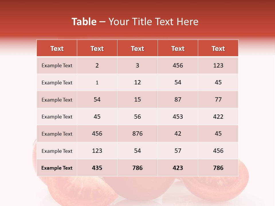 Glass Cut Vegetarian PowerPoint Template