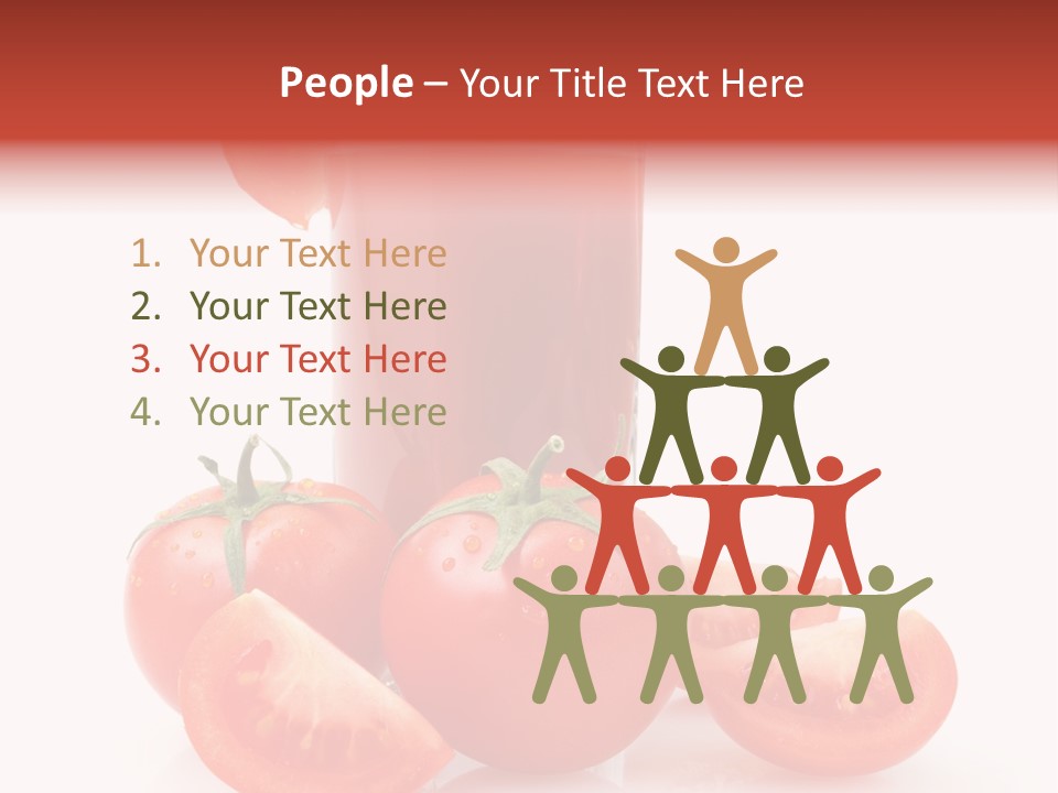 Glass Cut Vegetarian PowerPoint Template