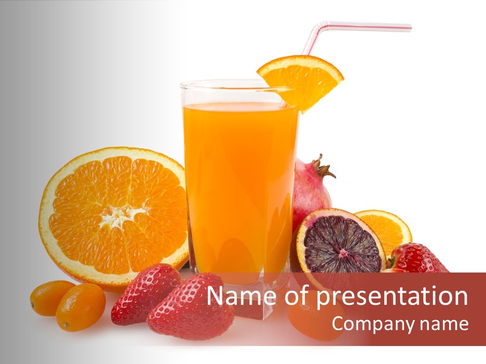 Tropical Kumquat Beverage PowerPoint Template