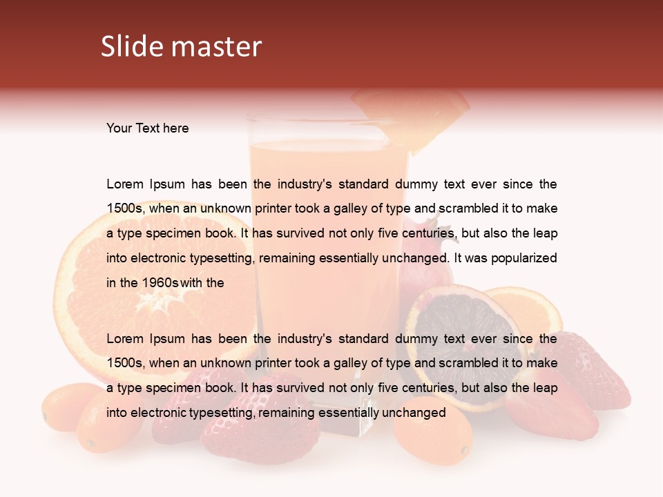 Tropical Kumquat Beverage PowerPoint Template