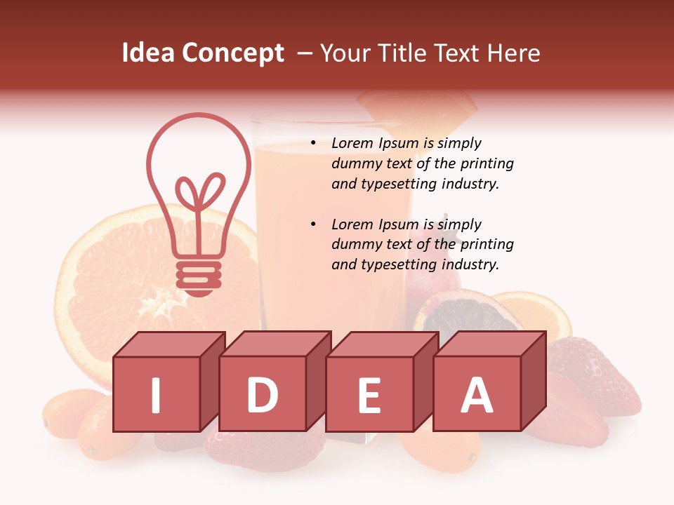 Tropical Kumquat Beverage PowerPoint Template