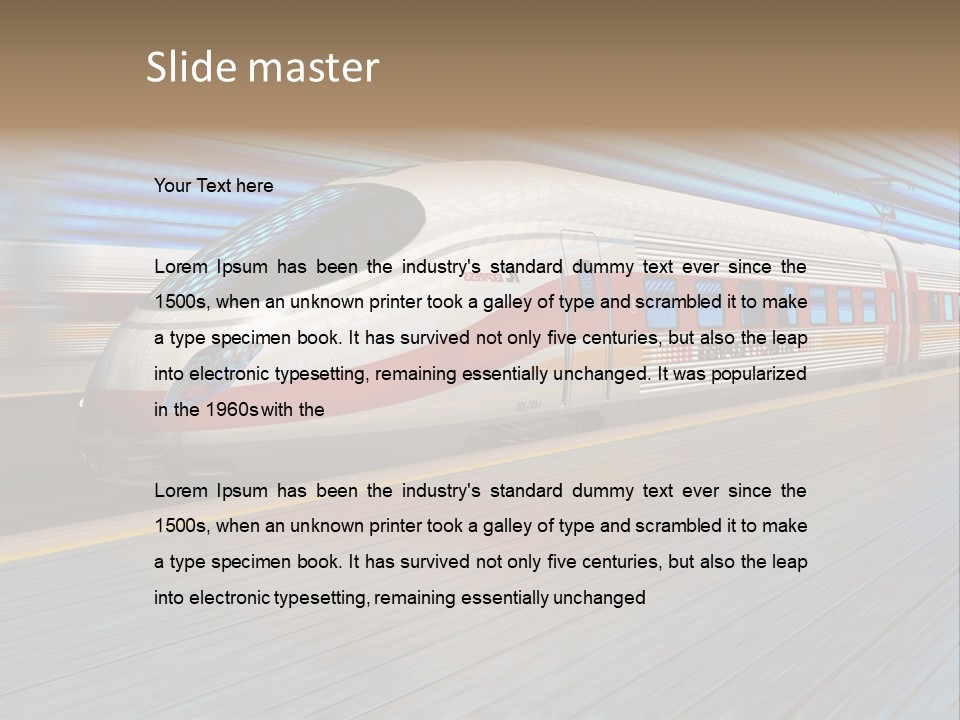 Arrival Road Train PowerPoint Template