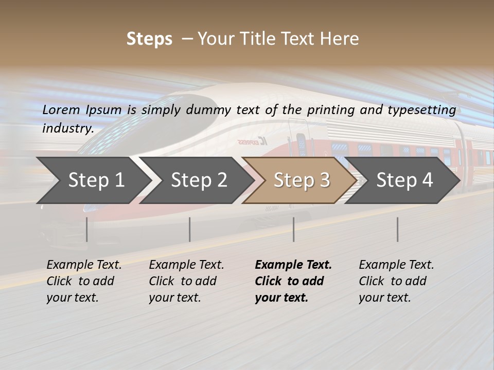 Arrival Road Train PowerPoint Template