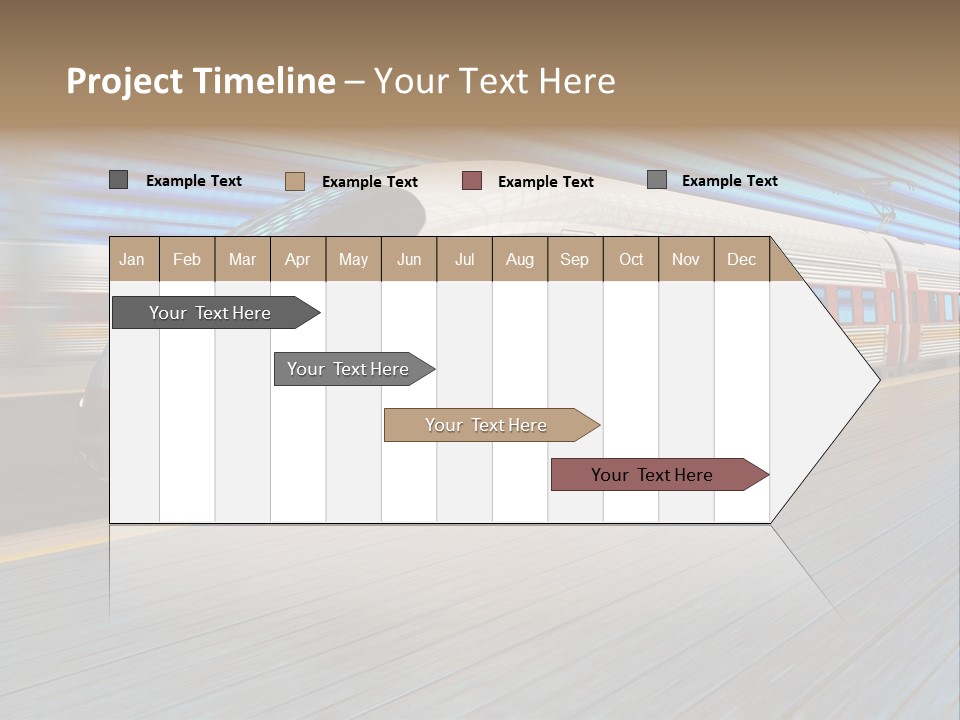 Arrival Road Train PowerPoint Template