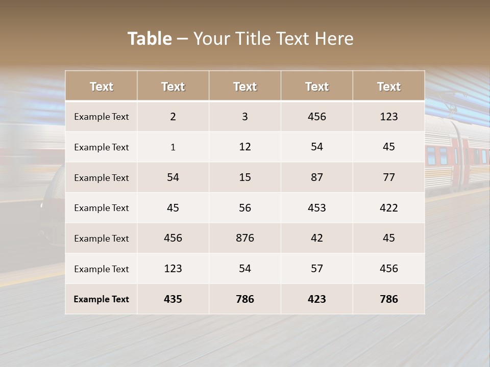 Arrival Road Train PowerPoint Template