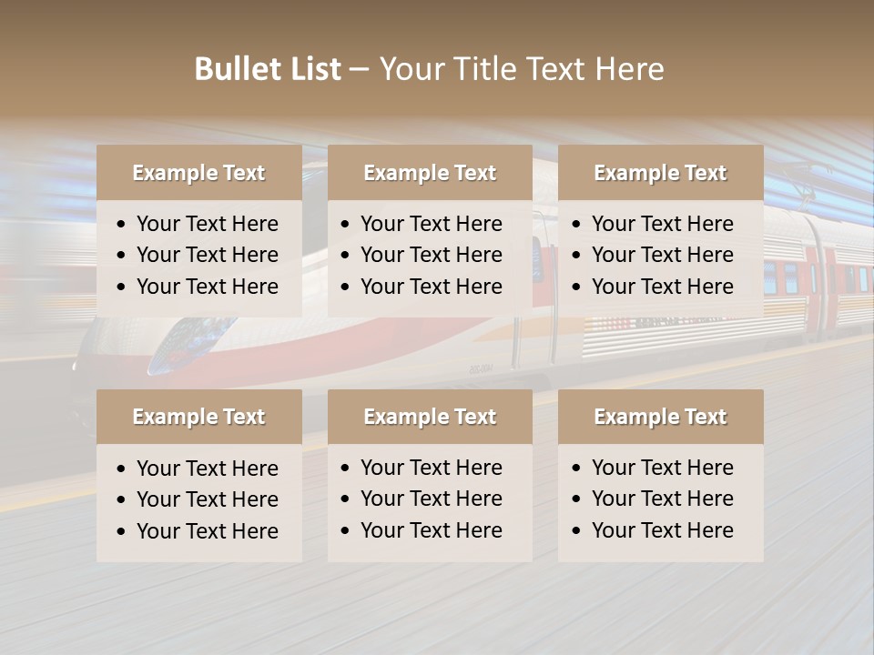 Arrival Road Train PowerPoint Template